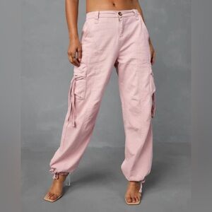 Cotton Pink Cargo Pants